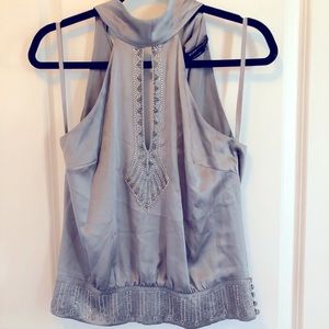 Sequin BCBG Sleeveless tie shirt